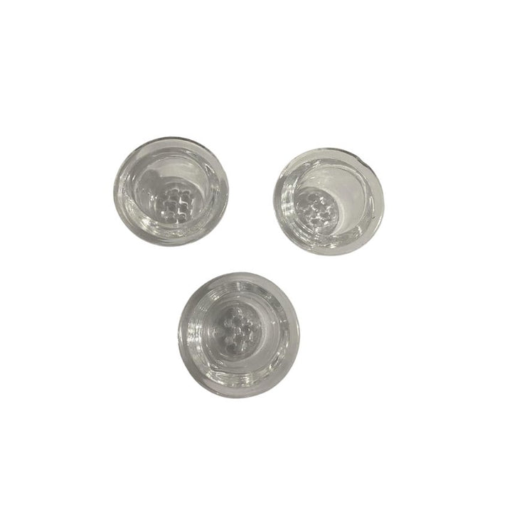 Glass bowl screen on a white background