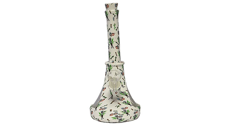 silicone water bong on a white background