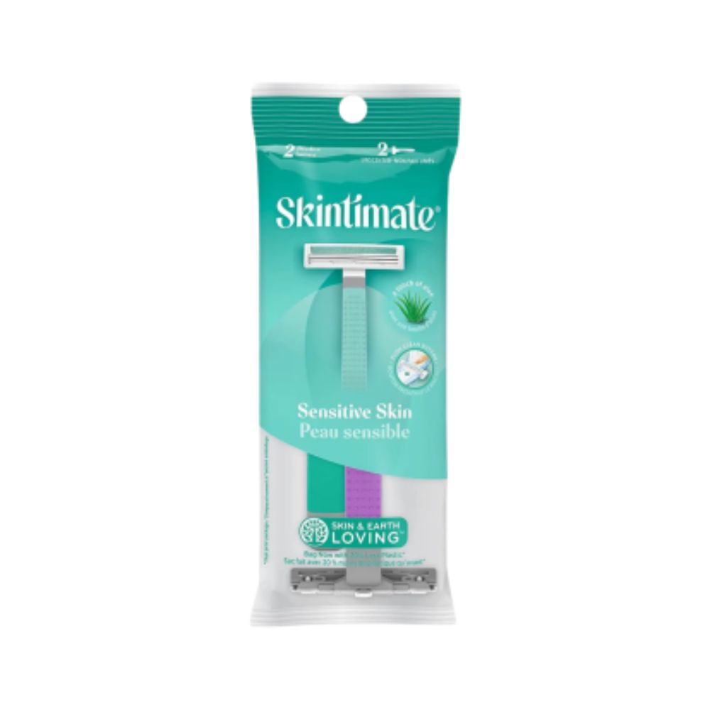Skintimate sensitive skin Disposable Razor on a white background