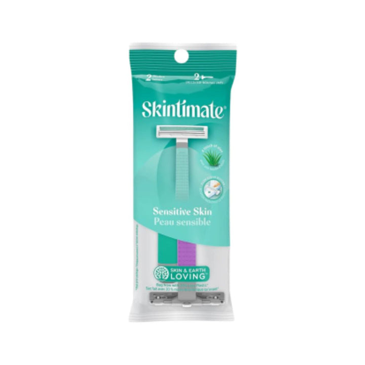 Skintimate sensitive skin Disposable Razor on a white background