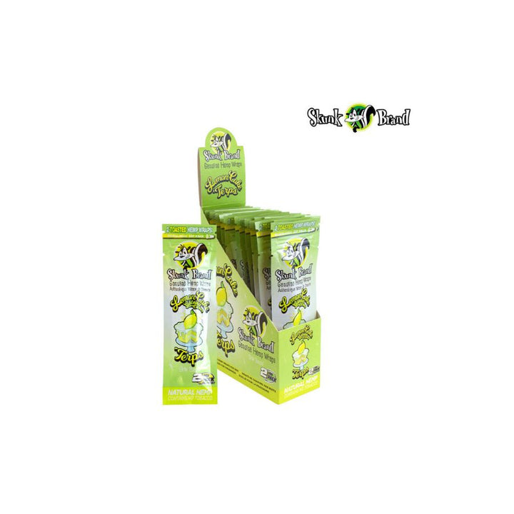 Display of Skunk and Bear products with green packaging on a white background