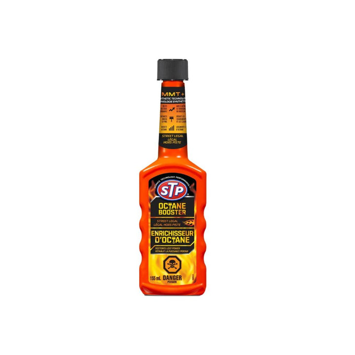 STP octane booster bottle on a white background