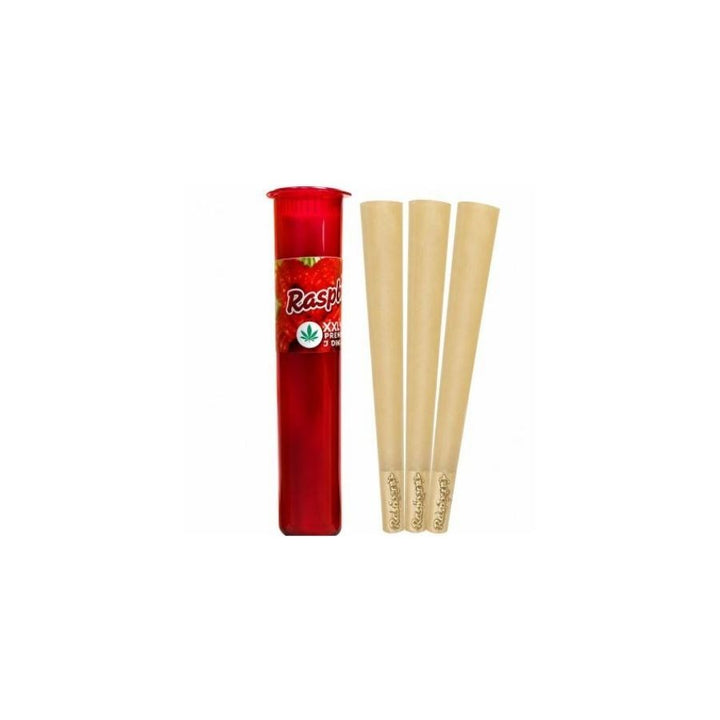 Tasty puff cone, Raspberry three beige cones on a white background