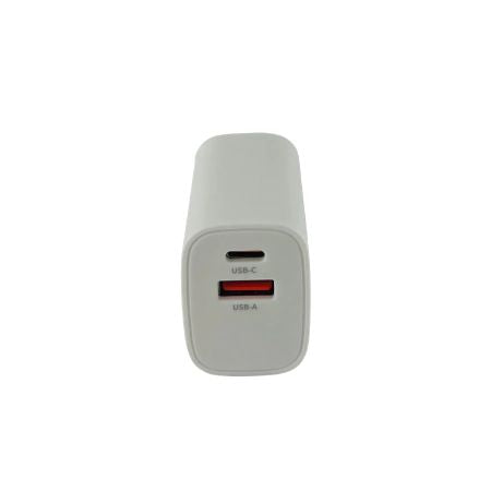 USB and Type C Wall Charger o a white background