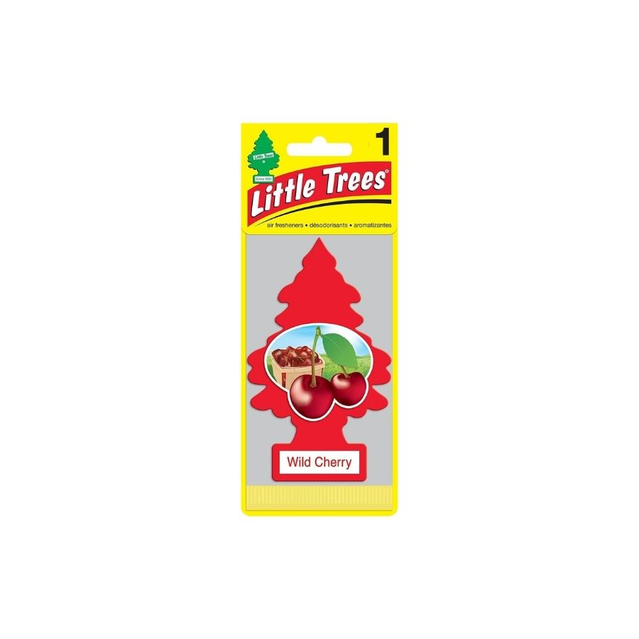 Little tree wild cherry airfreshner carded with white back ground