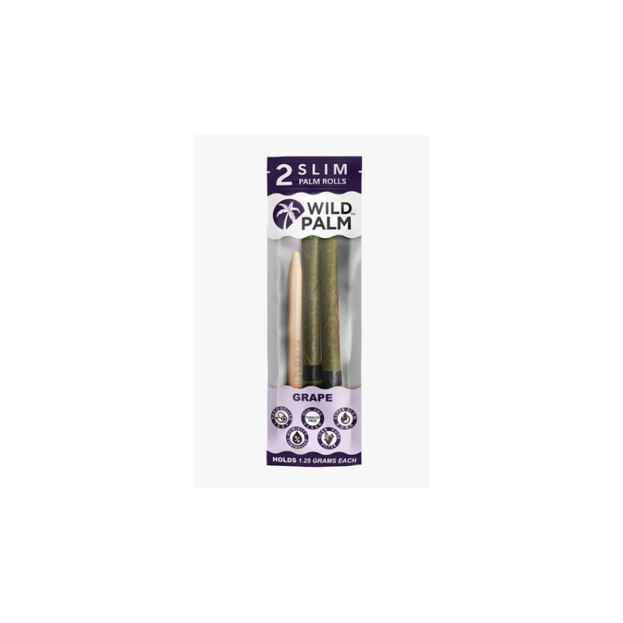 Pack of Wild Palm slim palm rolls on a white background