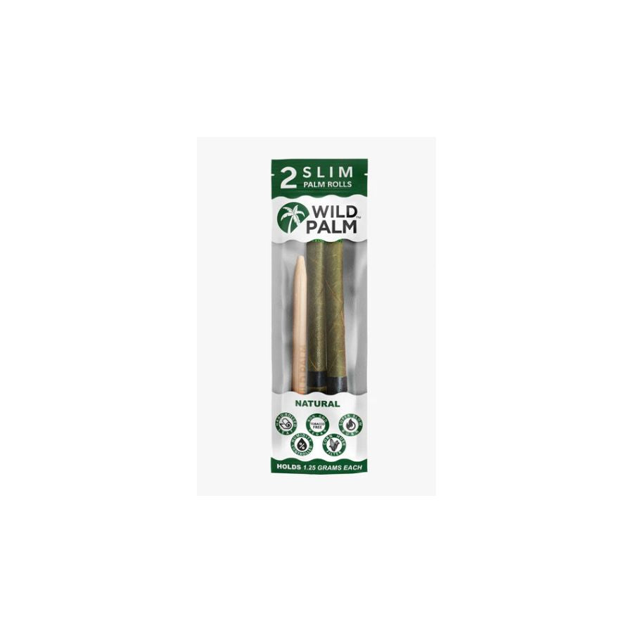 Pack of Wild Palm slim palm rolls on a white background