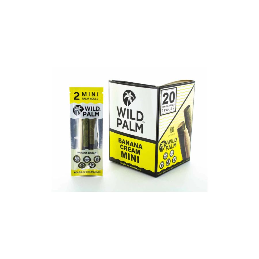 Wild Palm banana cream mini product packaging on a white background