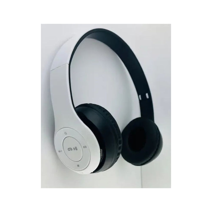 Wireless Bluetooth Stereo Headphone with Charger on a white background