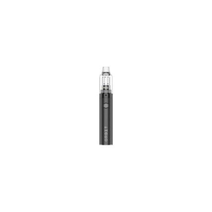 Black vape device on a white background