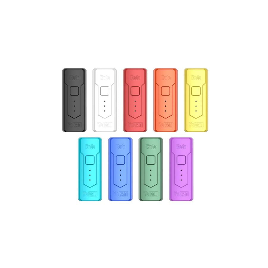 Set of colorful electronic devices on a white background