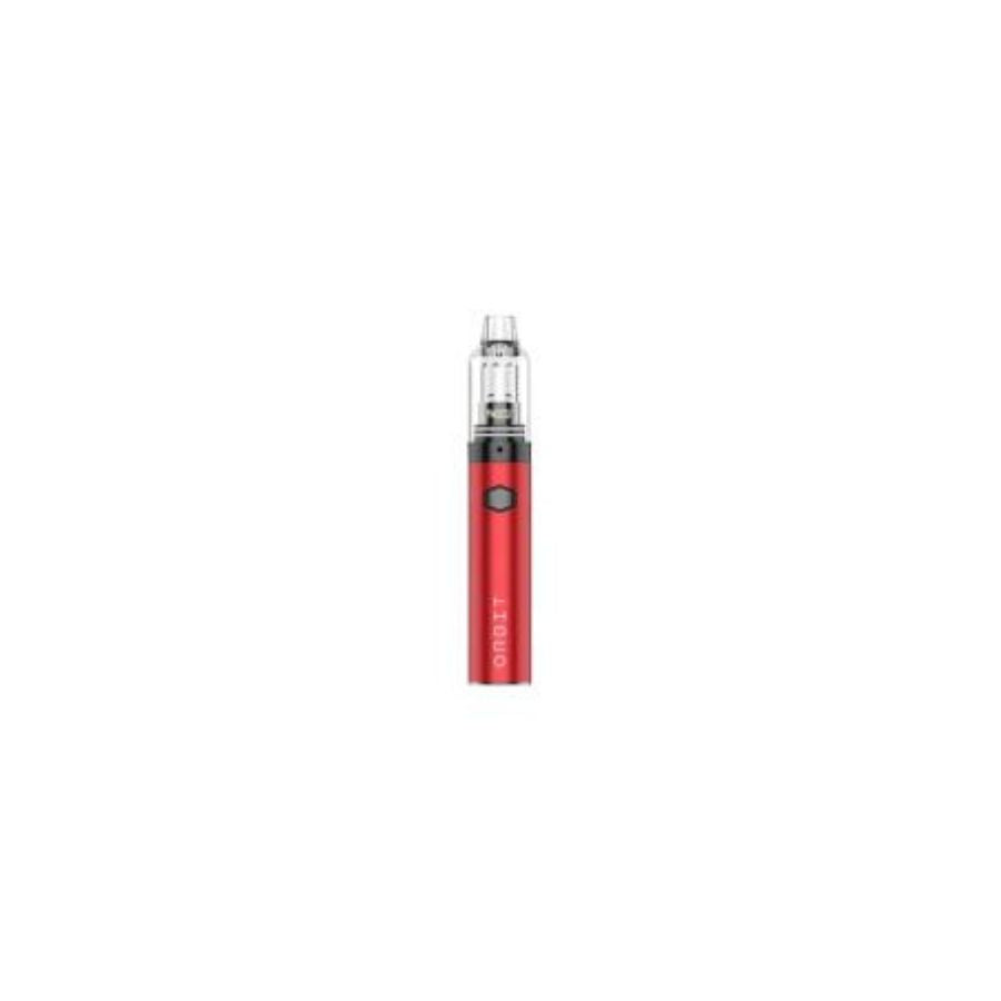 Red vape pen on a white background