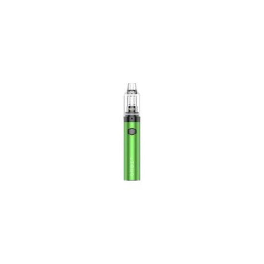 Green vape pen on a white background