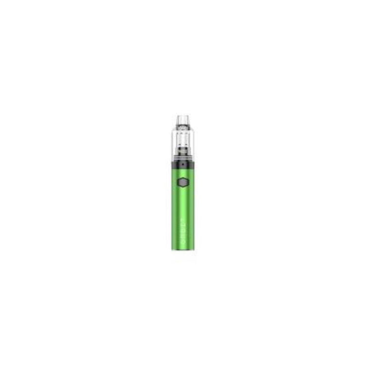 Green vape pen on a white background