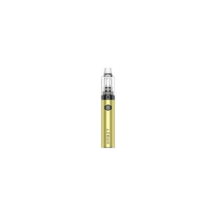 Yellow electronic device on a white background