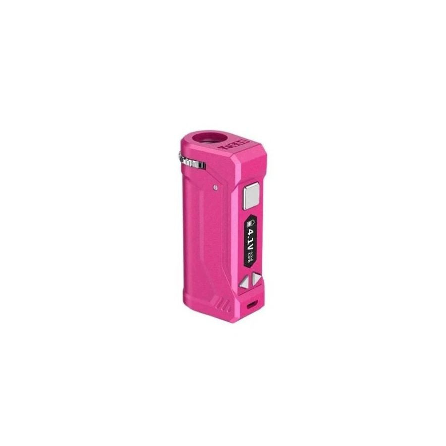 Pink electronic device on a white background