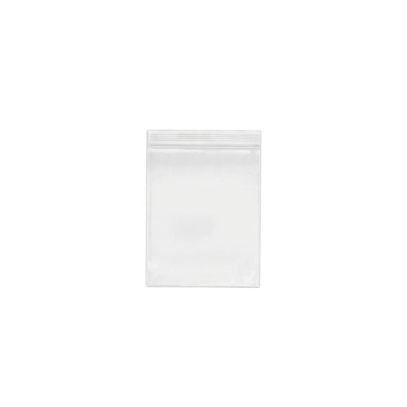 A small clear plastic zip-top bag centered on a plain white background.