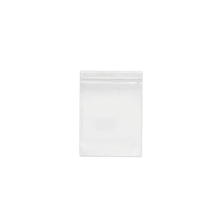 A small clear plastic zip-top bag centered on a plain white background.