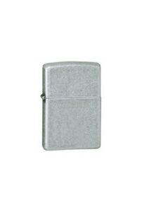 A classic Zippo rectangular antique silver lighter with a brushed silver metal finish, shown against a plain white background.