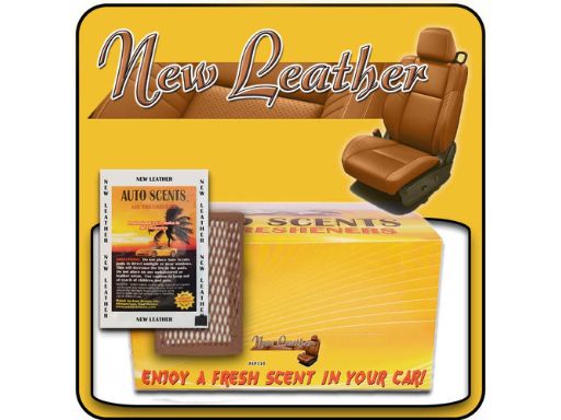 Auto scent new leather on a white background