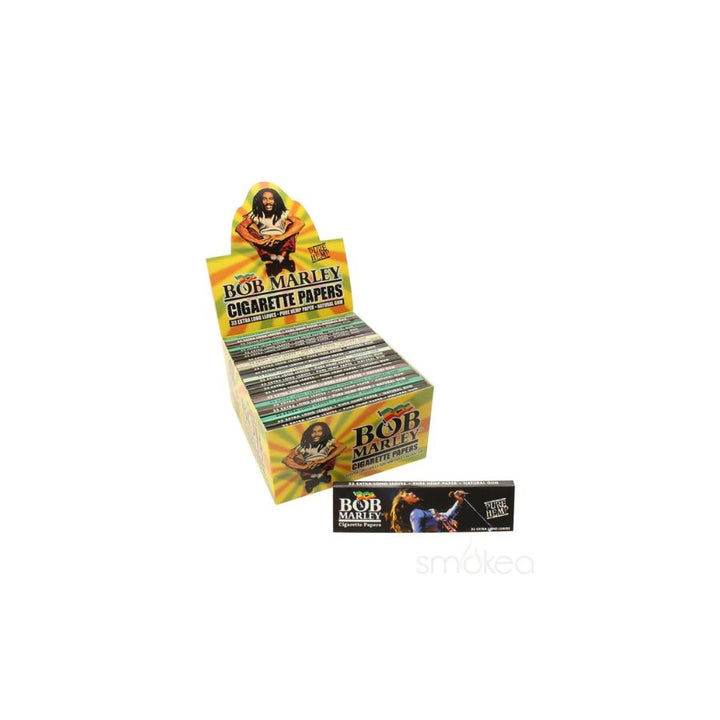 Box of Bob Marley cigarette papers on a white background