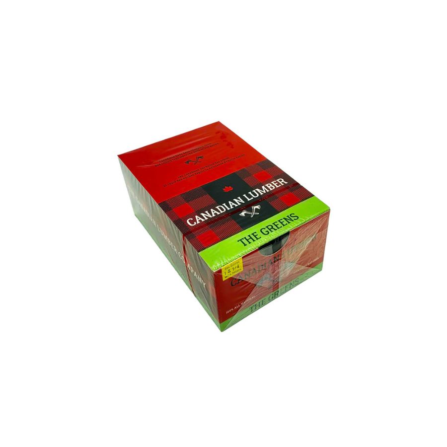 Box of Canadian Lumber The Greens on a white background