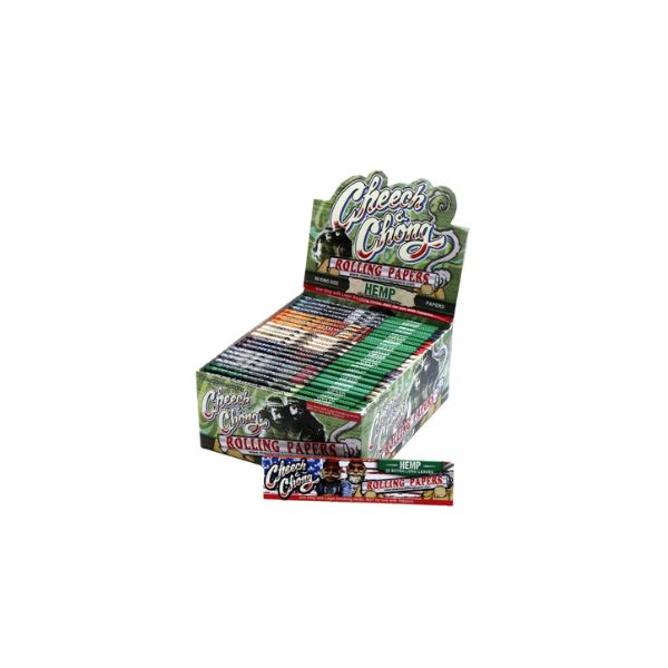 Box of Cheech &amp; Chong rolling paper on a white background