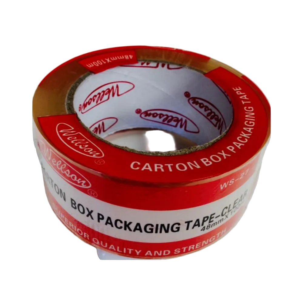  packing tape clear 100m on a white background