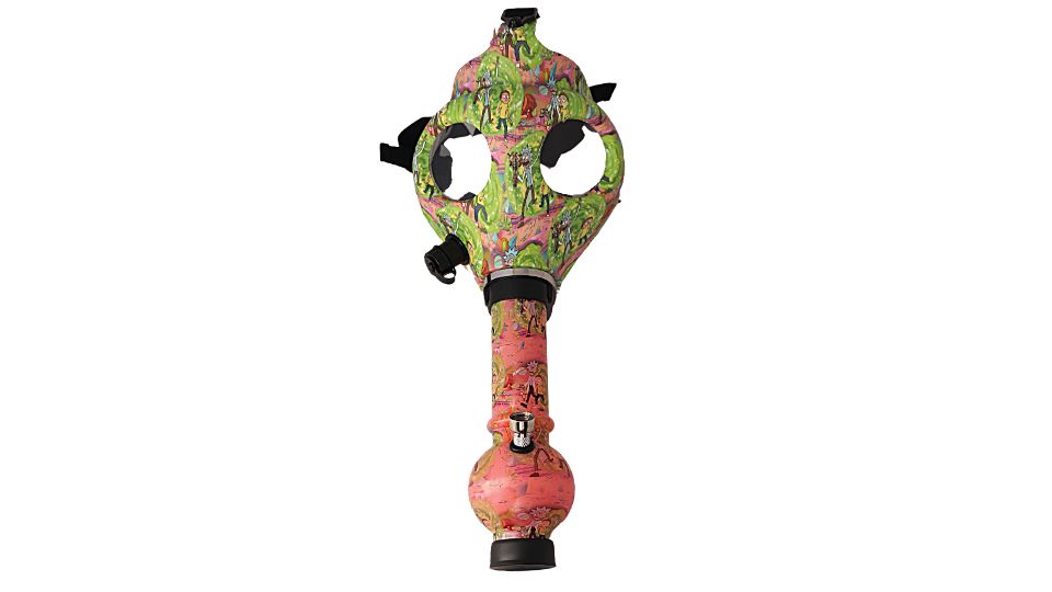 Colorful gas mask on a white background