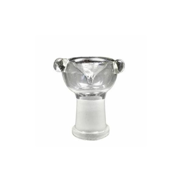 Clear glass water pipe on a white background