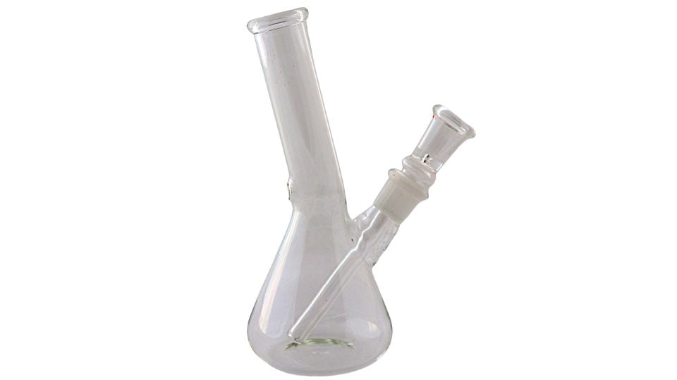 Glass bong on a white background