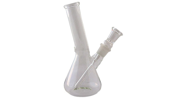 Glass bong on a white background