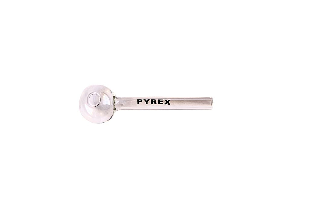 glass oil burner on a white background