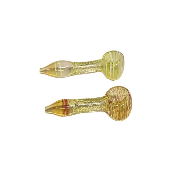 Two glass smoking pipes on a white background
