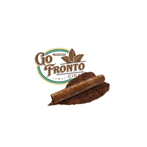 Go Fronto Cigars logo with a rolled cigar on a white background
