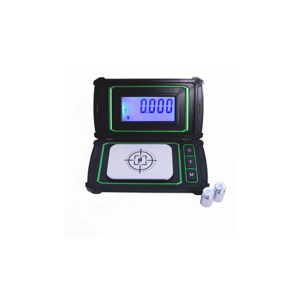 Digital device with a screen and control buttons on a white background
