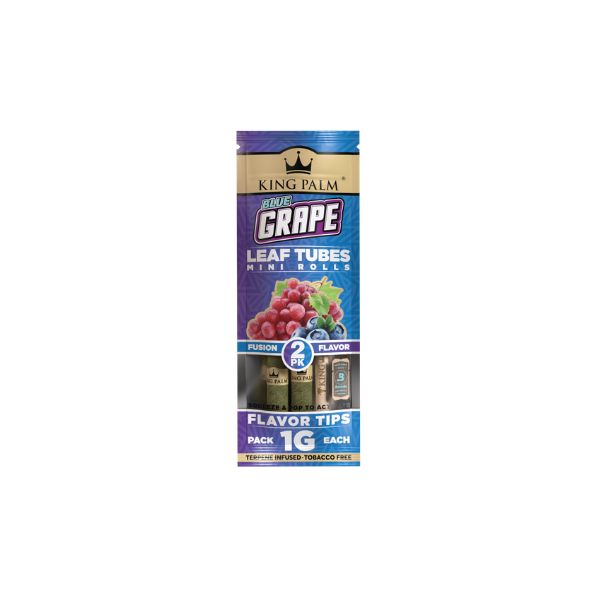 King Palm Grape Leaf Tubes packaging on a white background