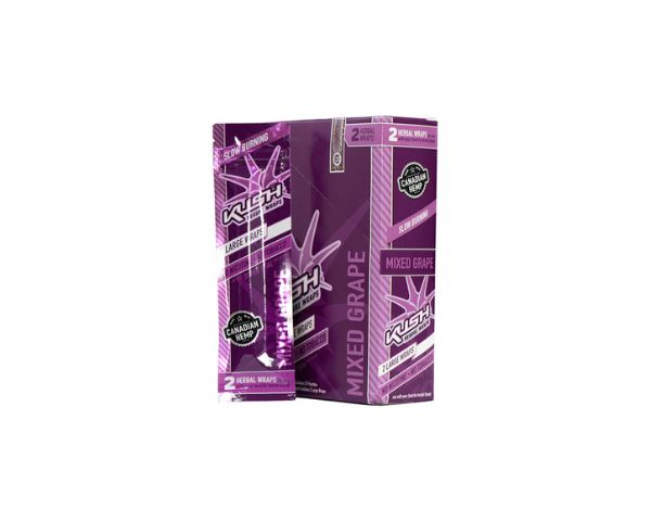 Kush mixed grape herbal wrap on a white back ground
