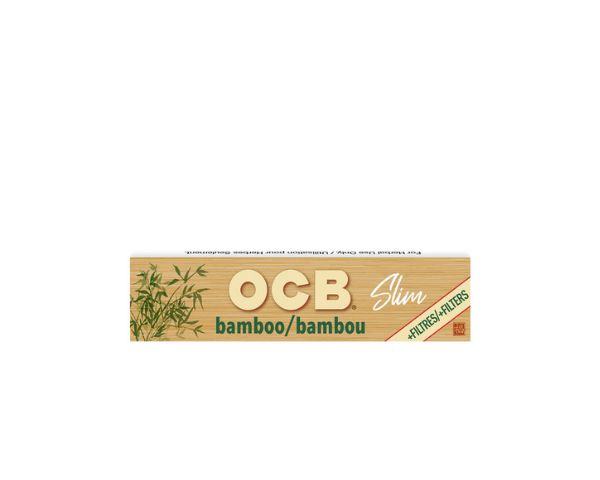 OCB Slim Bamboo rolling paper pack on a white background