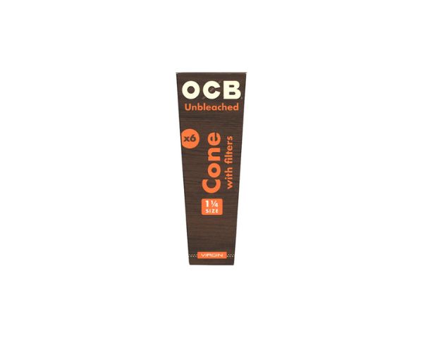 OCB Unbleached cone with filters packaging on a white background