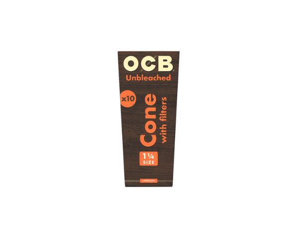 OCB Unbleached cone with filters packaging on a white background