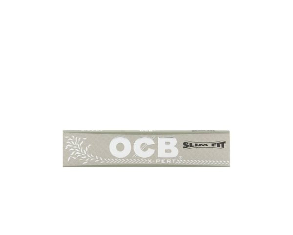 OCB x-pert slim rolling paper on white background