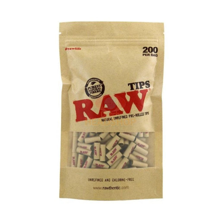 Raw Pre Rolled Filter tips 200 Pack Bag - Shell Shock