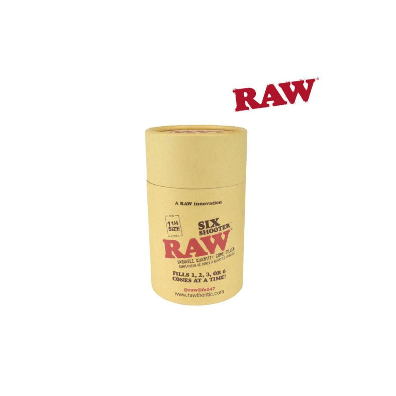 Yellow container of RAW rolling paper with red &