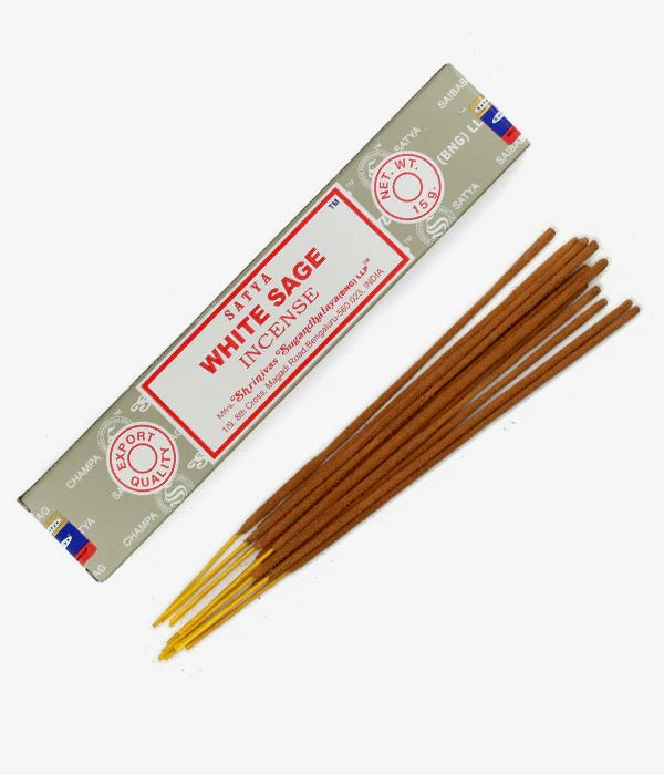 White Sage incense sticks with packaging on a white background