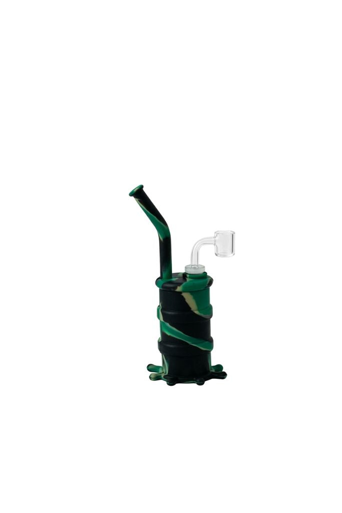 silicone dab rig on a white background