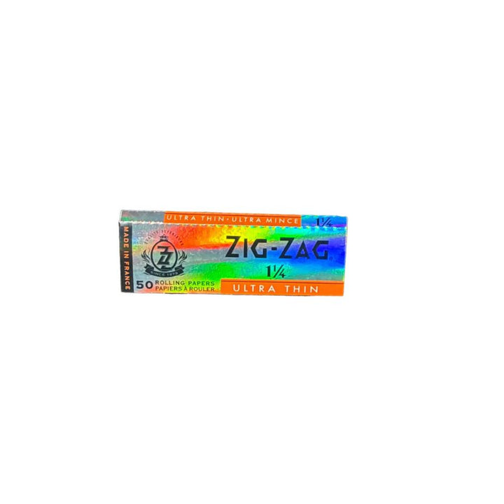 Zig-Zag rolling paper pack with colorful label on a white background