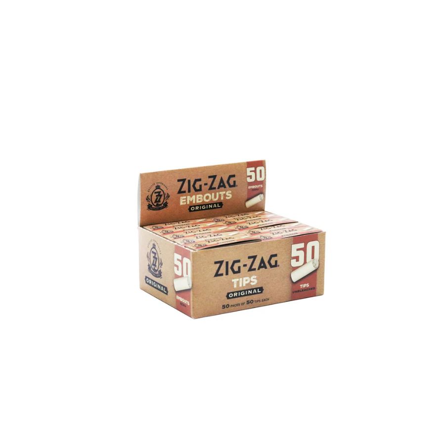 Box of Zig-Zag tips on a white background