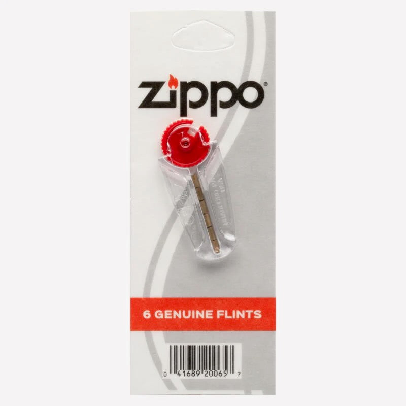 Zippo genuine flints packaging on a white background